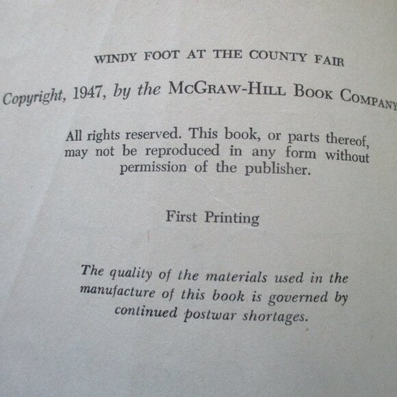 Windy Foot at the County Fair - first printing 1947 - Picture 4 of 7